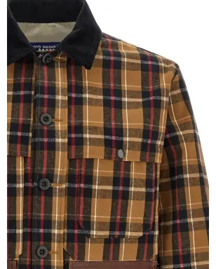 Junya Watanabe MAN x Filson チェック柄コーデュロイ襟付きジャケット - ブラウン - サムネイル3