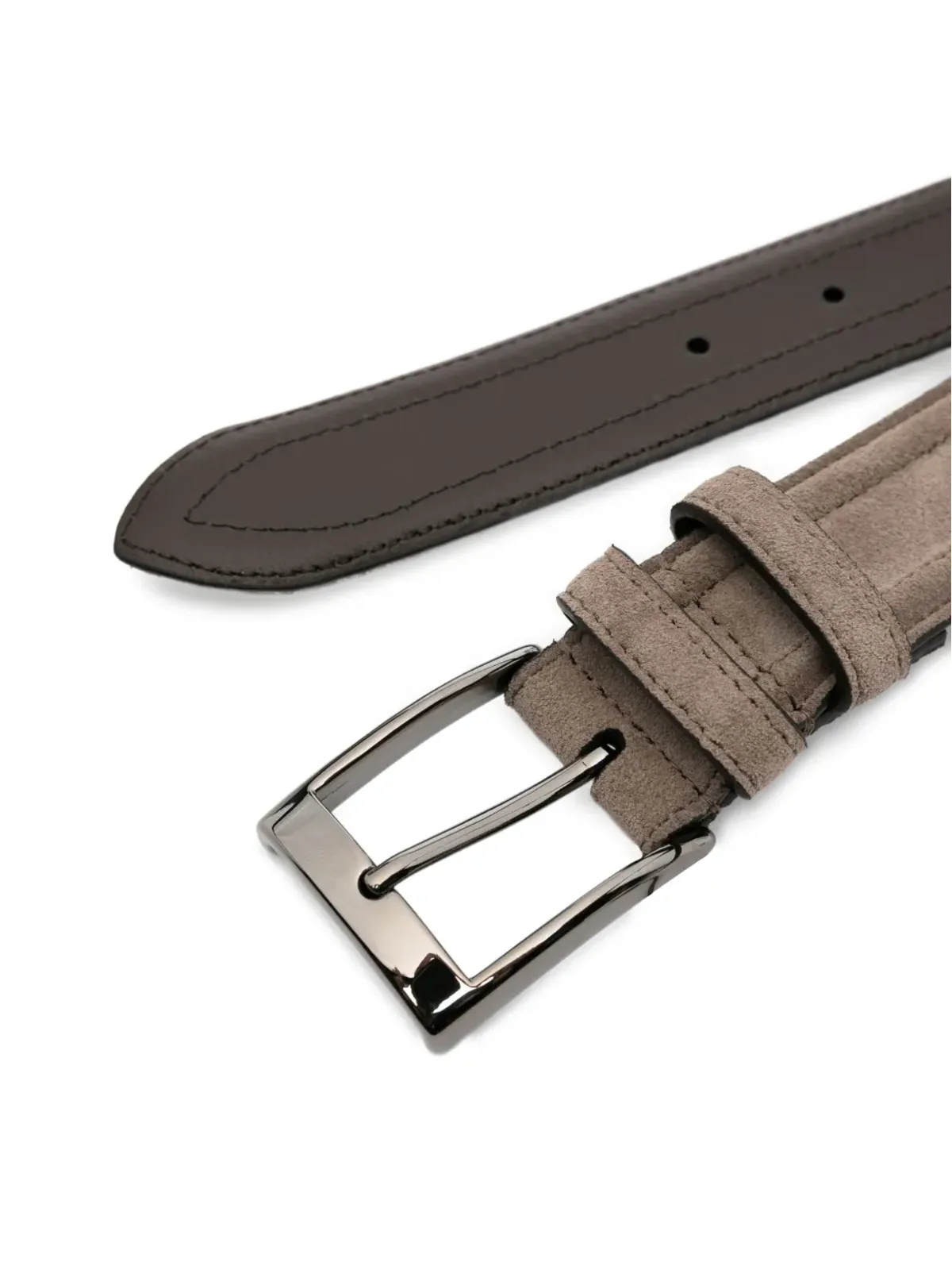 Canali スエードレザー ベルト - 画像2