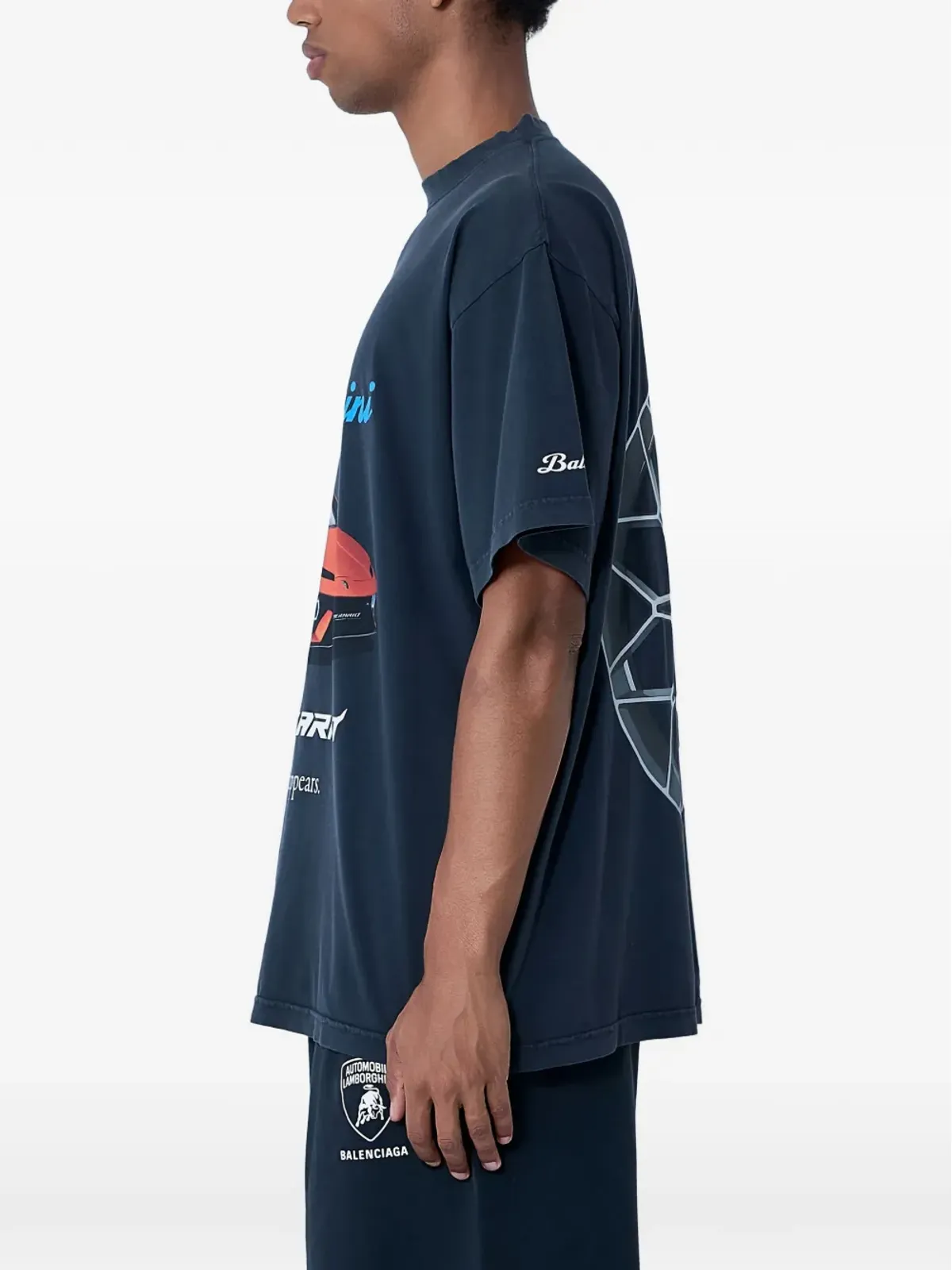 Balenciaga ランボルギーニプリント クルーネック Tシャツ - 画像2