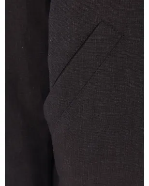 Balenciaga ハイカラー・パッドショルダー ジャケット - ブラック - サムネイル4