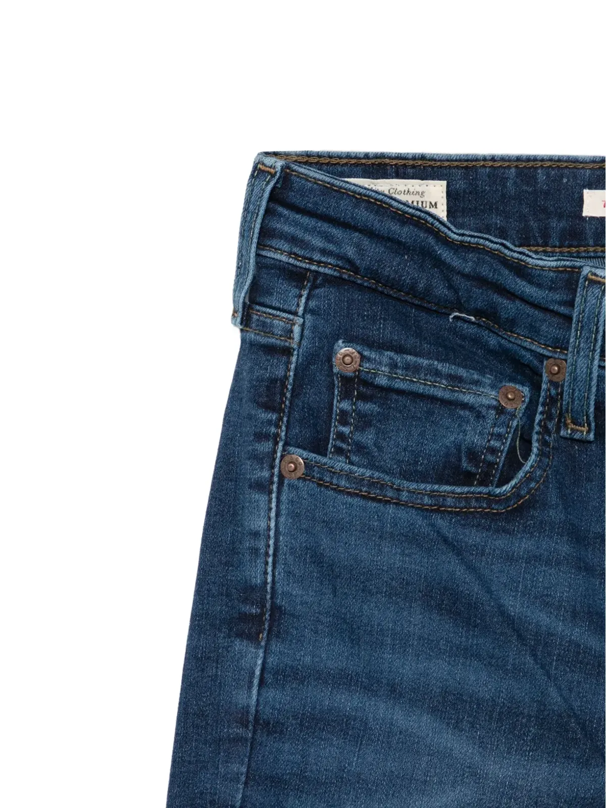 Levi's ダークウォッシュ ファイブポケット デニムジーンズ ブルー - 画像3