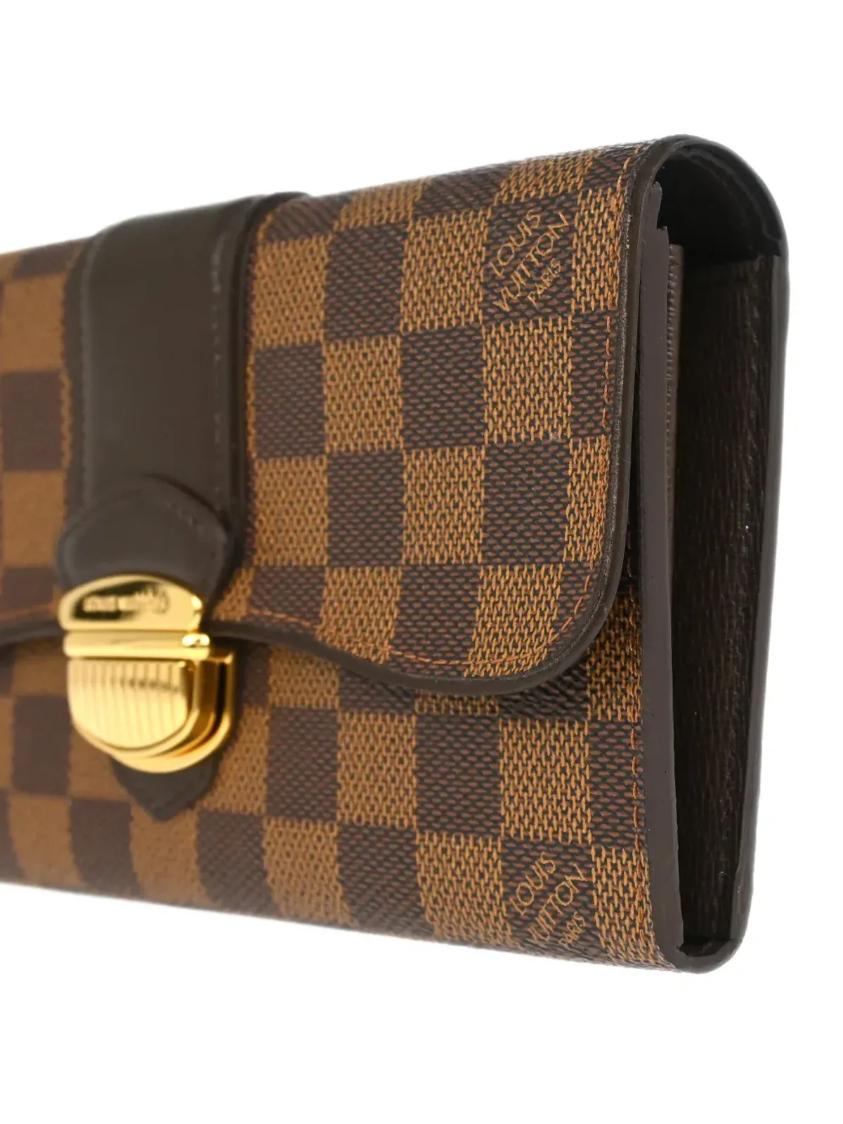 Louis Vuitton Pre-Owned ダミエ ポルトフォイユ システィーナ ウォレット ブラウン - 画像3
