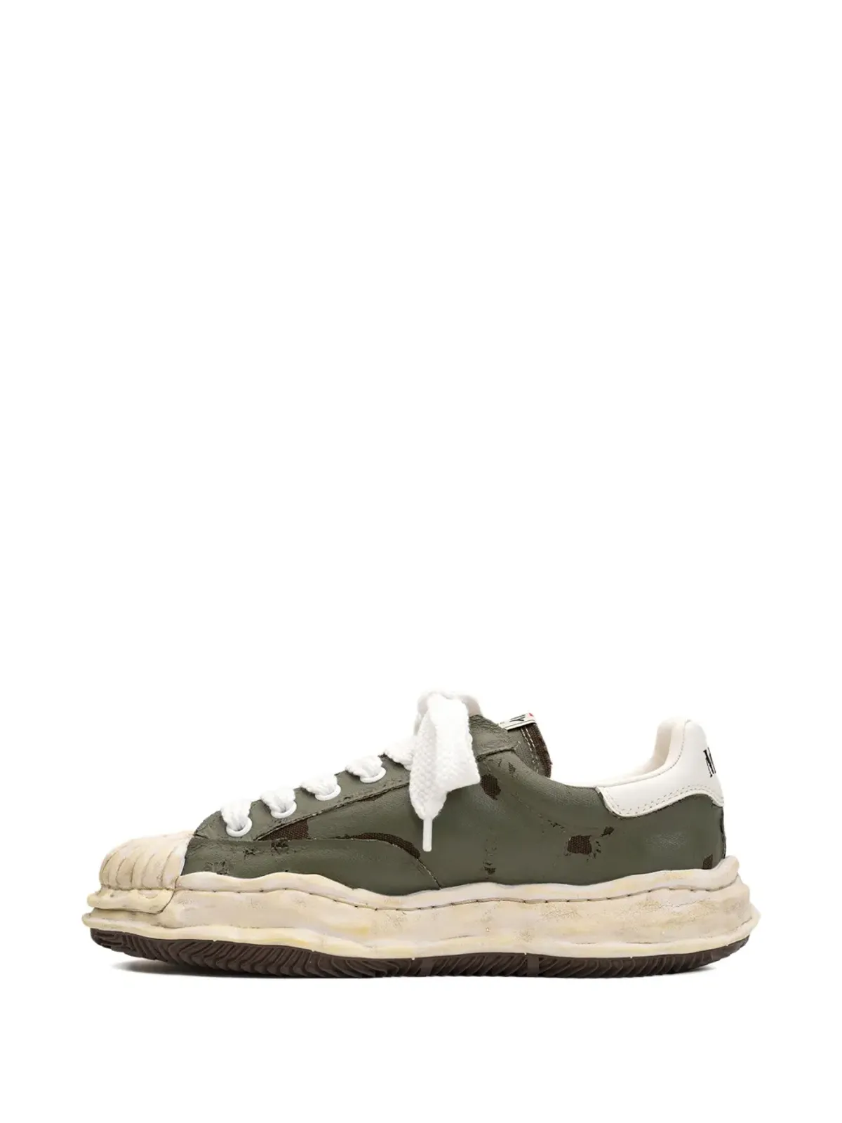 Maison MIHARA YASUHIRO ブレイキー torn-film ローカットスニーカー - 画像5