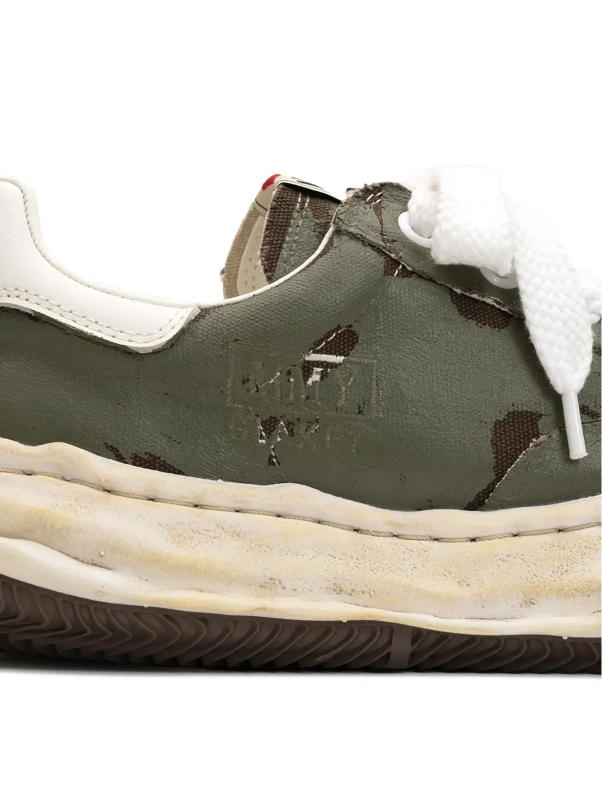 Maison MIHARA YASUHIRO ブレイキー torn-film ローカットスニーカー - 画像4