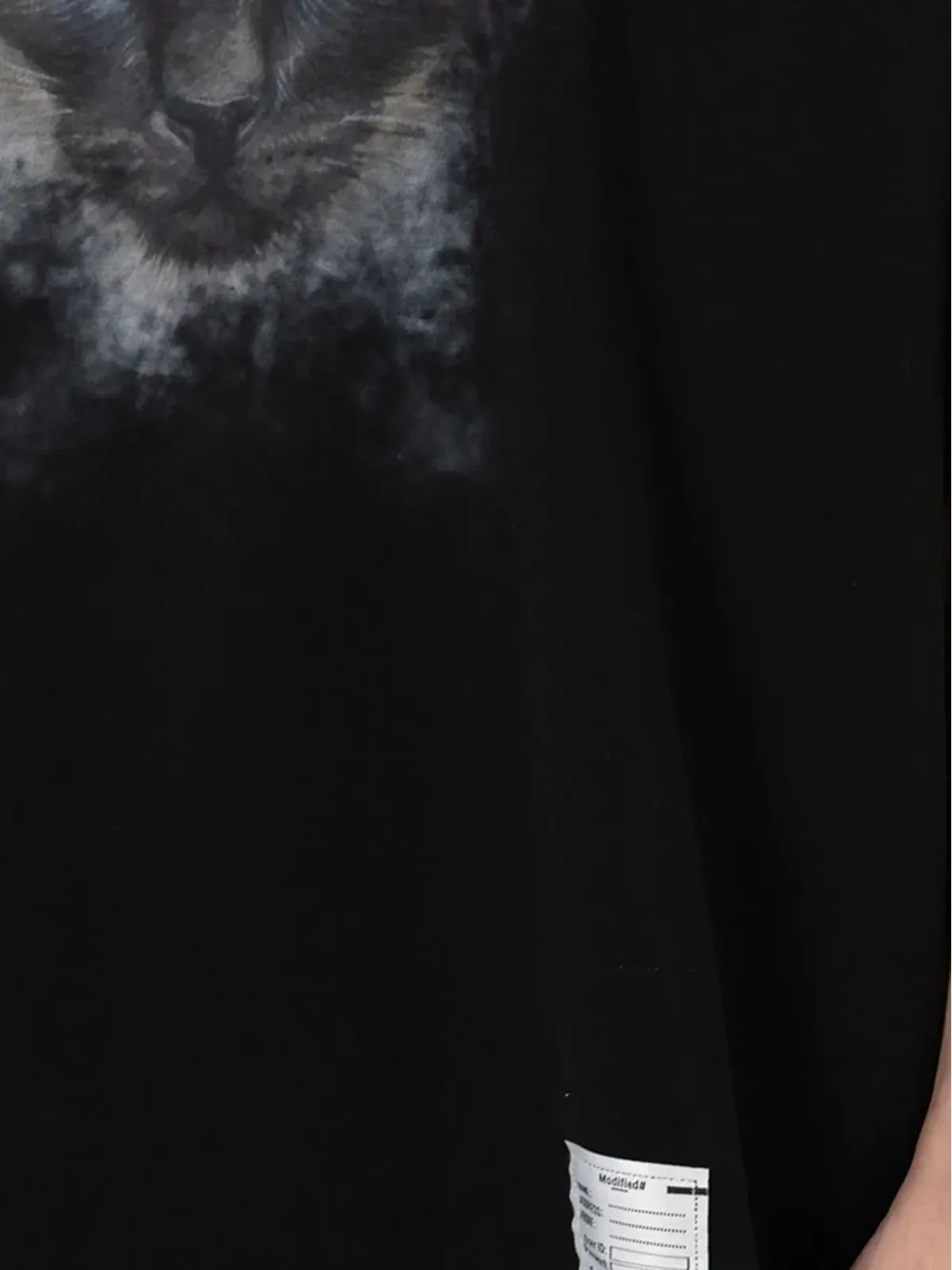 Maison MIHARA YASUHIRO 猫プリント テキストディテール Tシャツ - 画像4