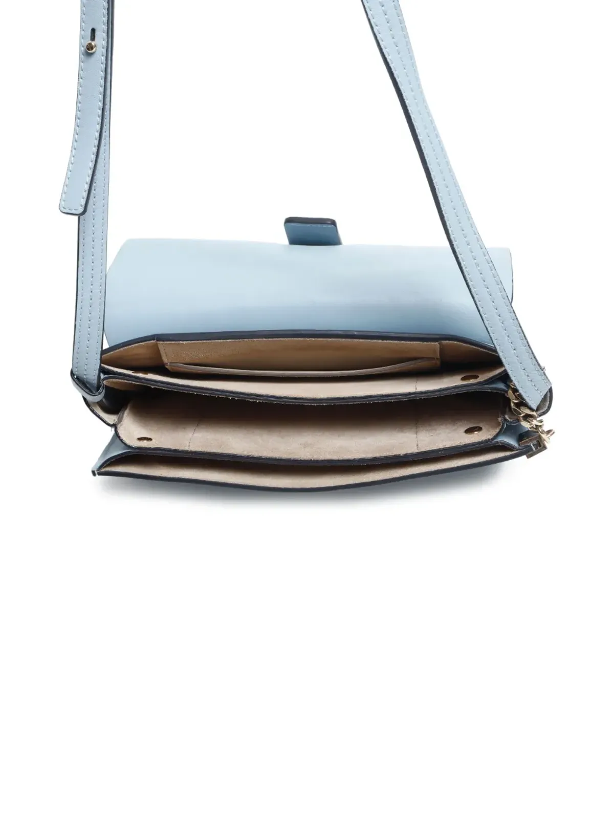 Chloé ビンテージ Faye レザー クロスボディバッグ ブルー - 画像4