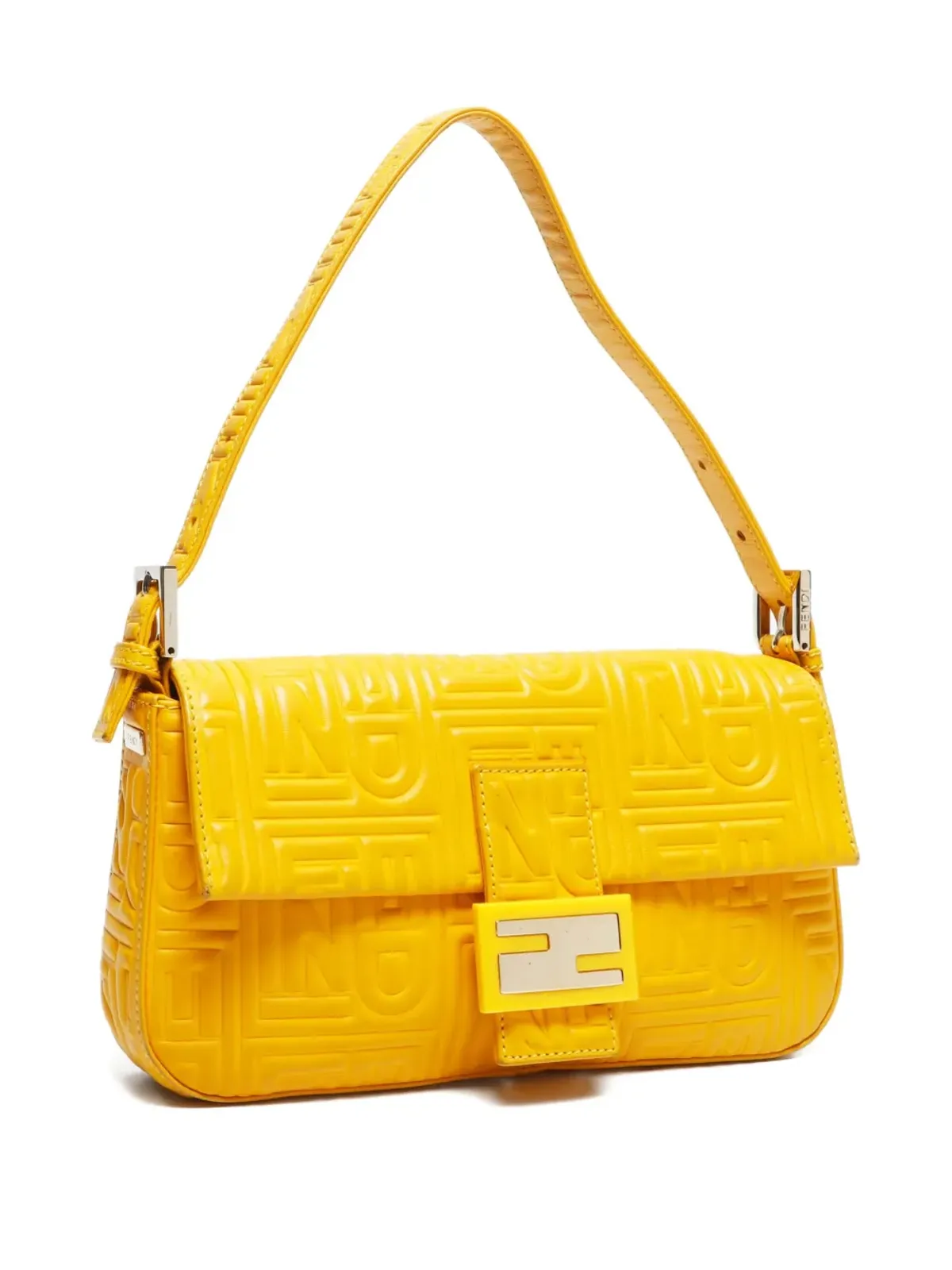 Fendi Pre-Owned バゲットショルダーバッグ イエロー - 画像3