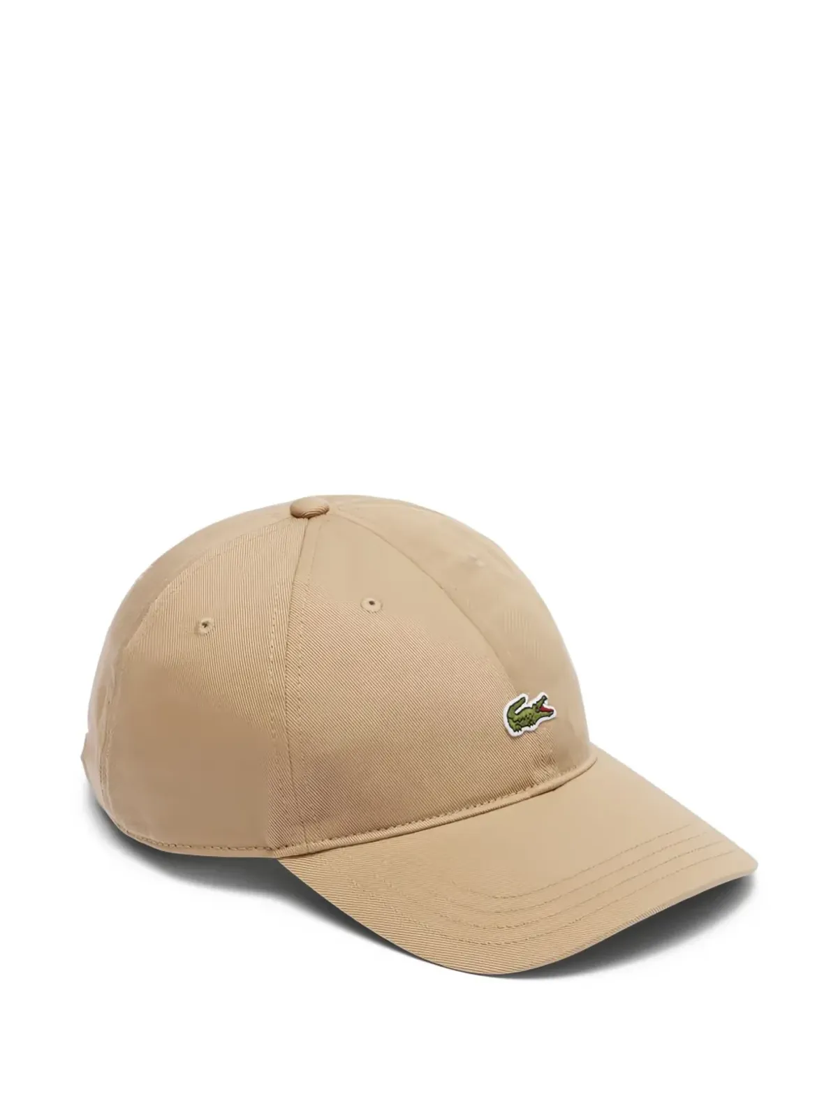 Lacoste ベージュのワニ刺繍ベースボールキャップ - 画像3