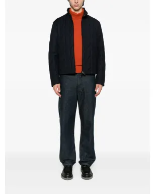 Canali キルテッド ダイヤモンド柄 ダウンジャケット ブルー - サムネイル2