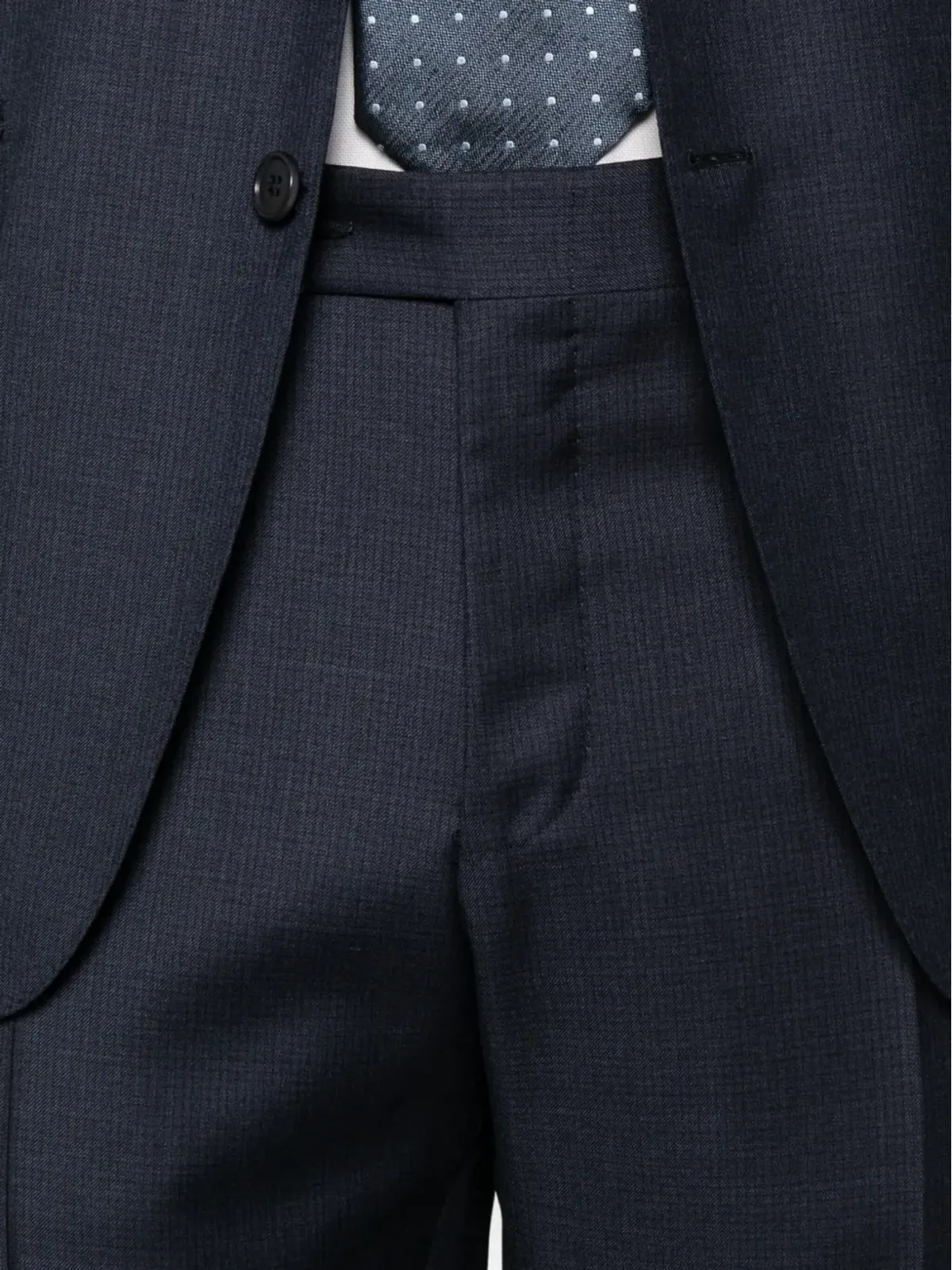 Canali チェック柄2ボタンスーツ（ブルー） - 画像5