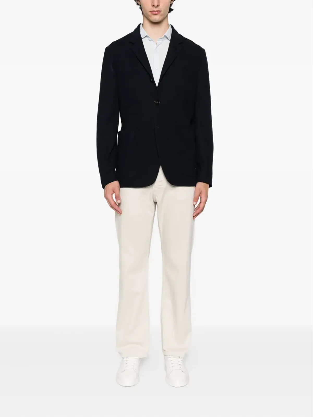 Canali 三つボタン パッチポケット ブレザー - 画像2