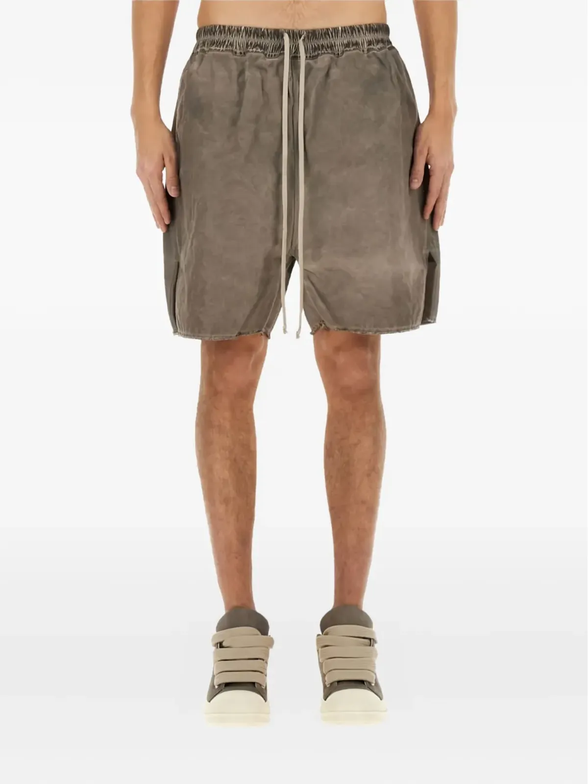 Rick Owens DRKSHDW ジップフレイドショーツ - 画像2
