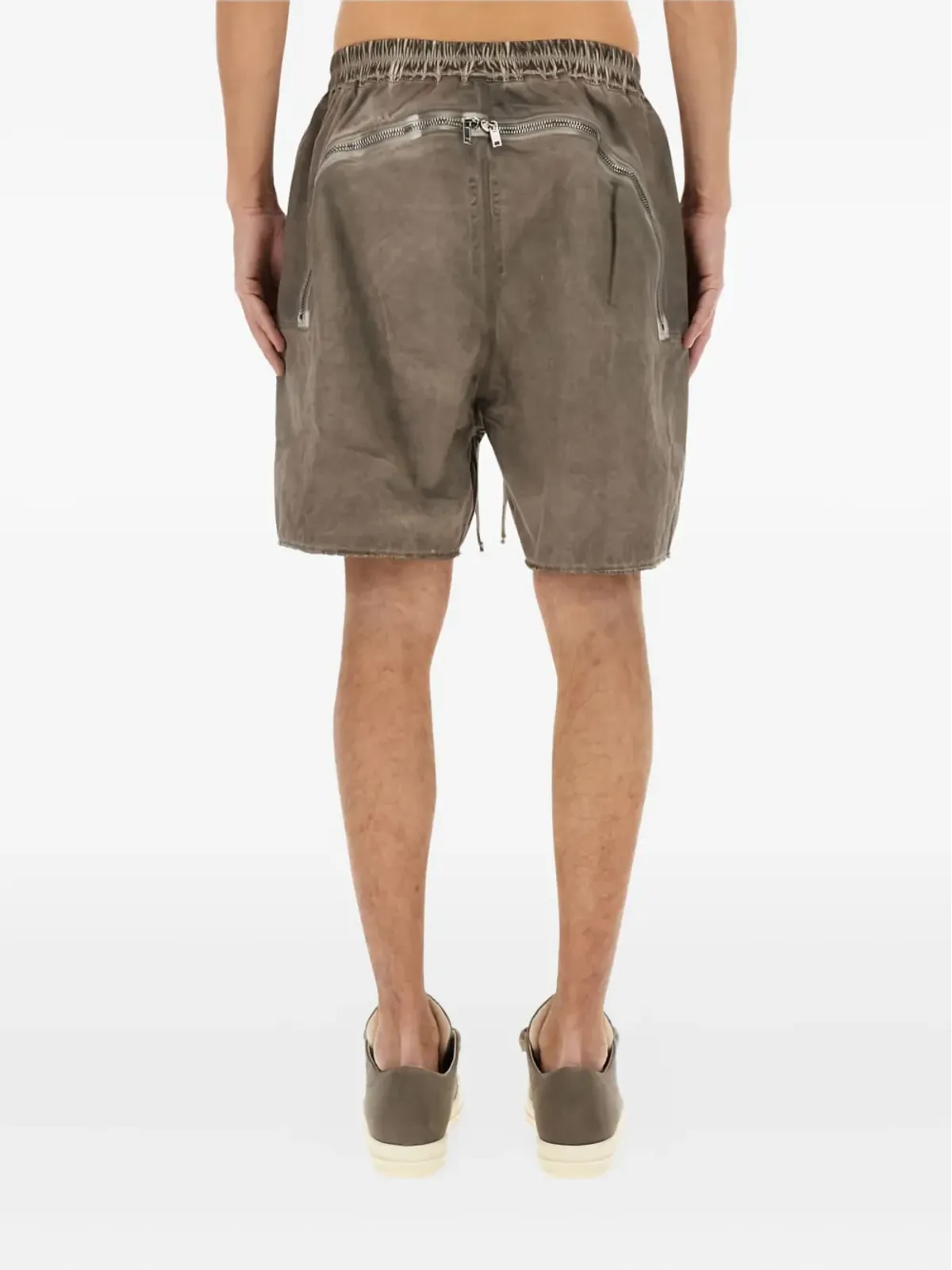 Rick Owens DRKSHDW ジップフレイドショーツ - 画像4