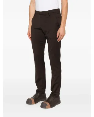 DONDUP cuffed wool trousers - Brown - サムネイル3