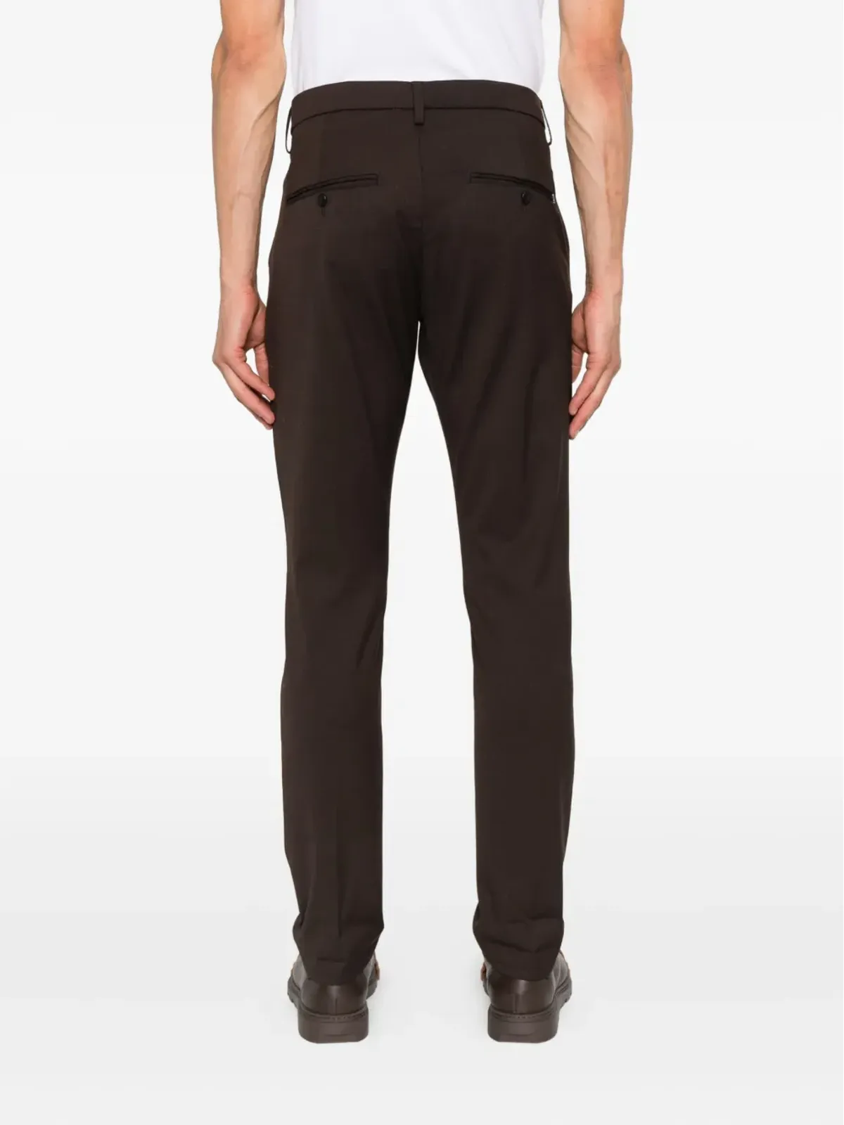 DONDUP cuffed wool trousers - Brown - 画像4