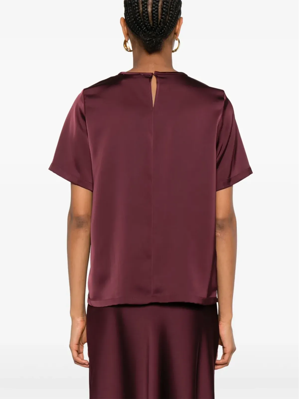 I BLUES short-sleeve round-neck blouse - Red - 画像4