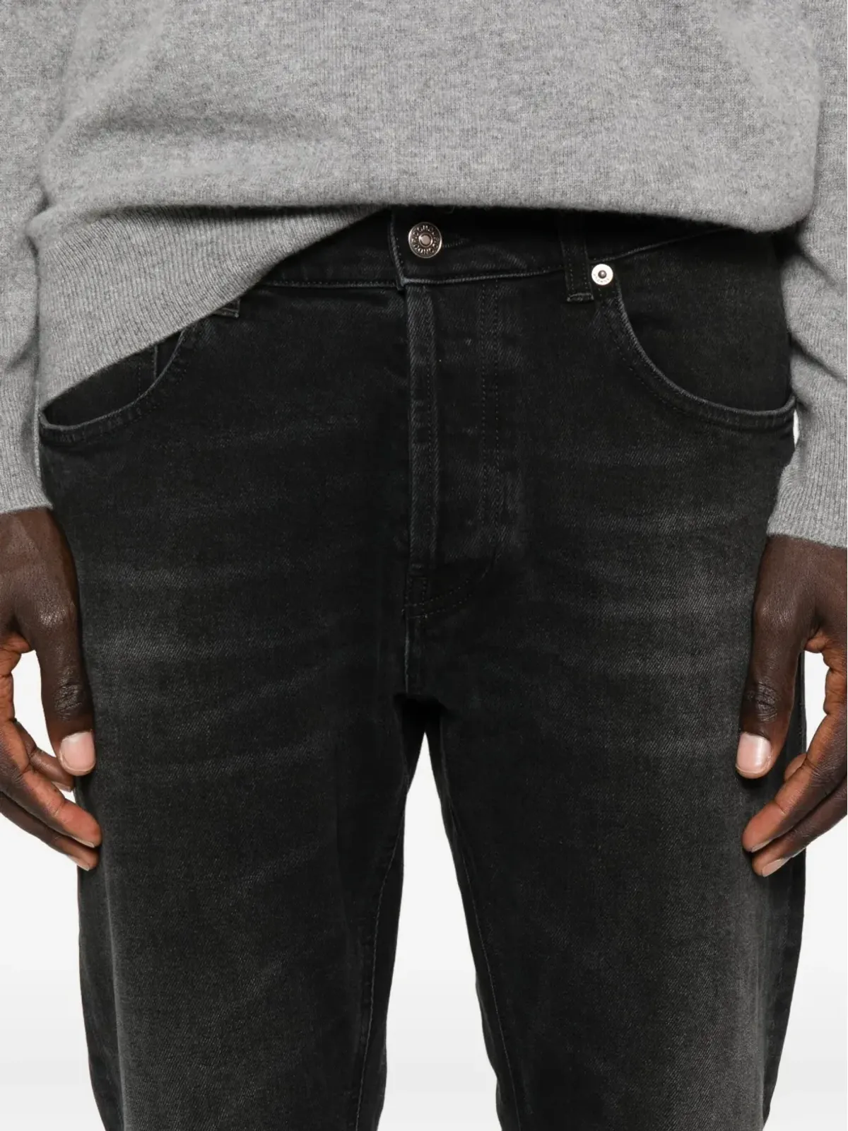 DONDUP ヒゲ加工デニムジーンズ - ブラック - 画像5
