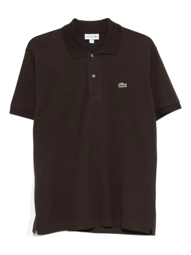 Lacoste Lacoste ロゴディテール ボタンポロシャツ - Brownの商品画像