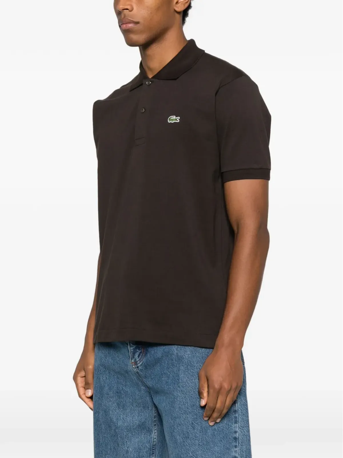 Lacoste ロゴディテール ボタンポロシャツ - Brown - 画像3