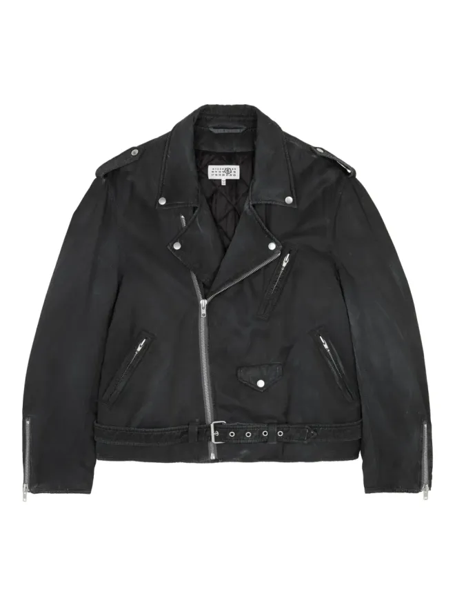 MM6 Maison Margiela MM6 Maison Margiela アシンメトリカルジップ バイカージャケットの商品画像