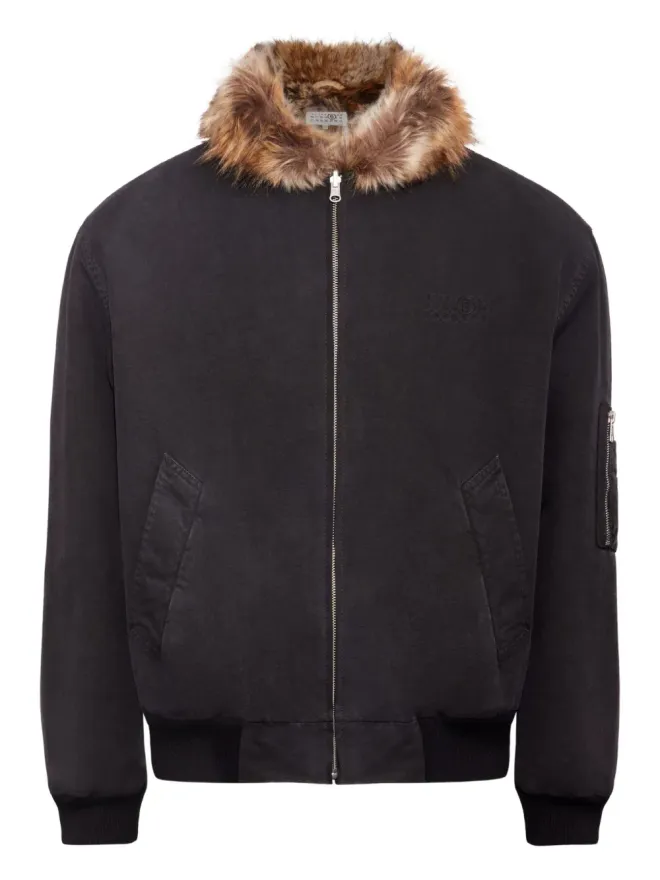 MM6 Maison Margiela MM6 Maison Margiela ファー襟付きコットンジャケットの商品画像