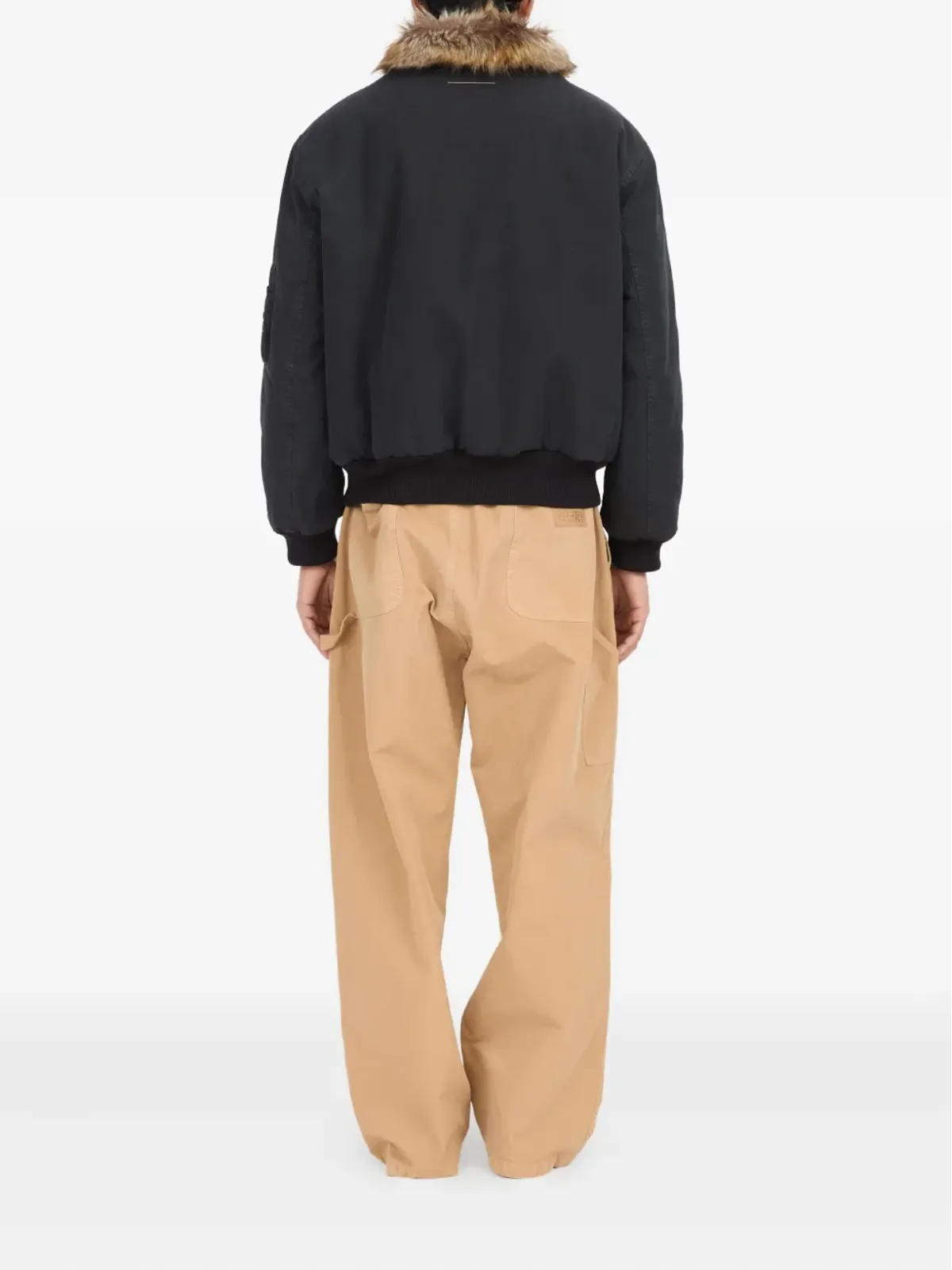 MM6 Maison Margiela ファー襟付きコットンジャケット - 画像4