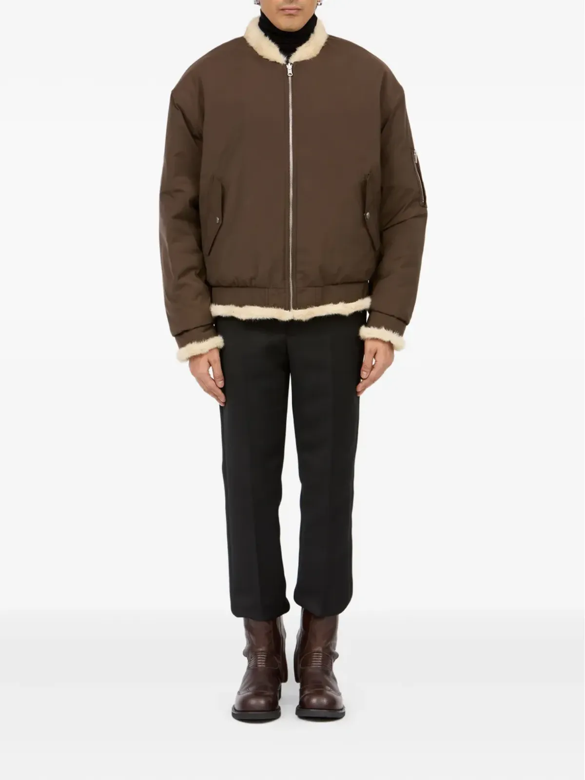 MM6 Maison Margiela シアーリングライニング ボンバー ジャケット - 画像2