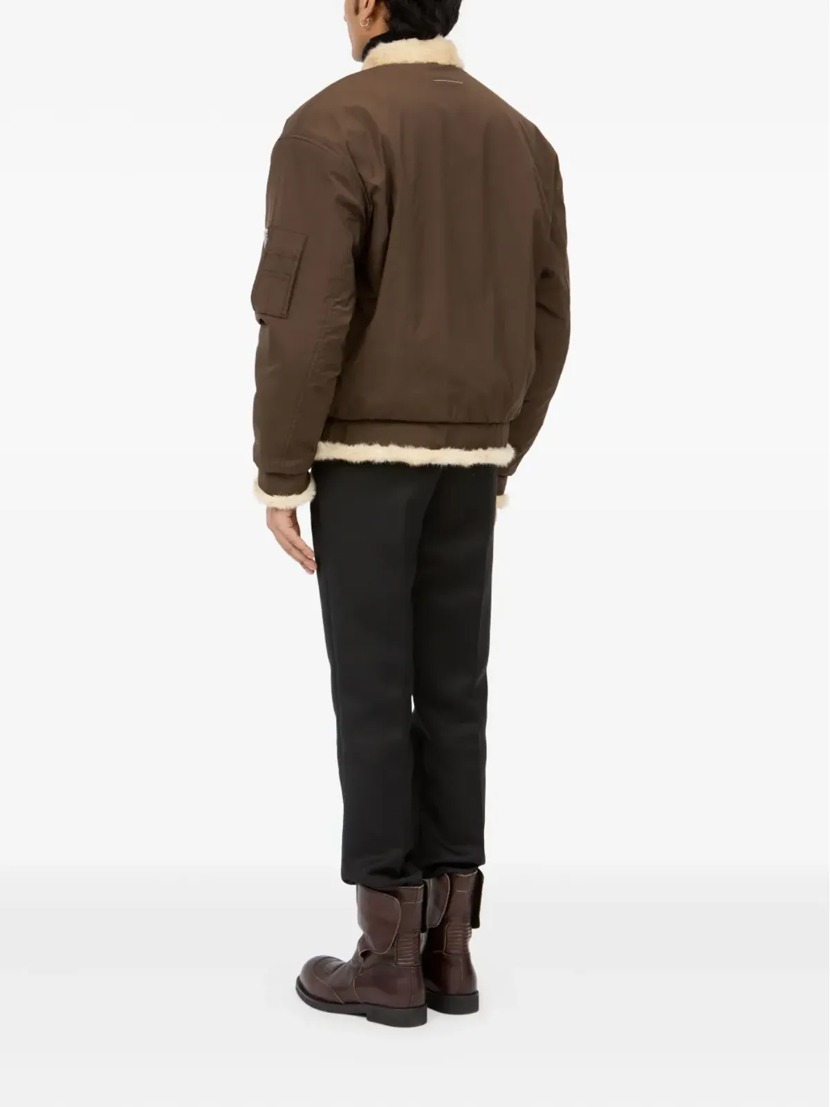 MM6 Maison Margiela シアーリングライニング ボンバー ジャケット - 画像4
