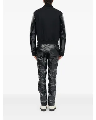 MM6 Maison Margiela レザー袖ウールジャケット - サムネイル4