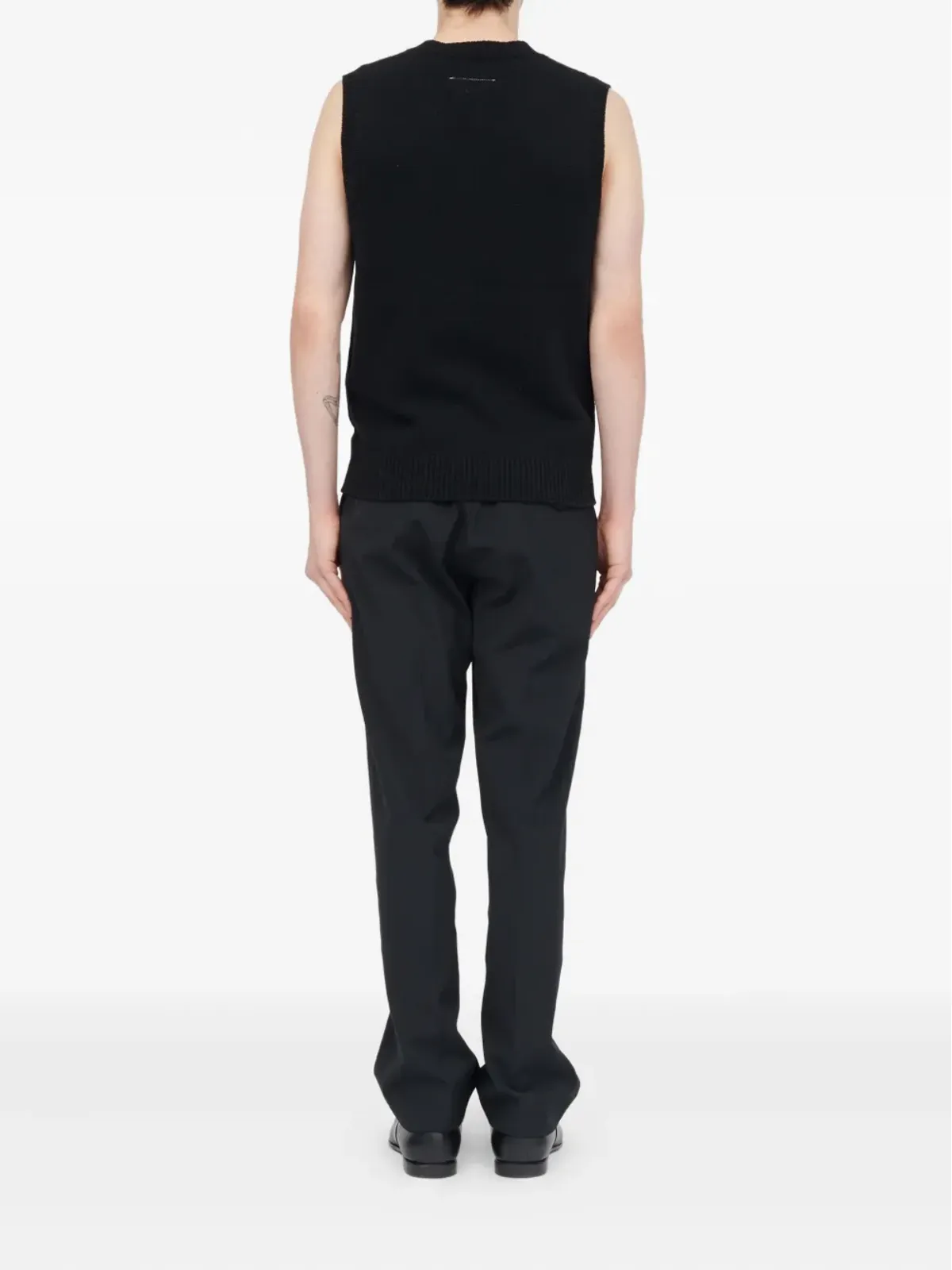 MM6 Maison Margiela Vネック ウール ベスト - 画像4