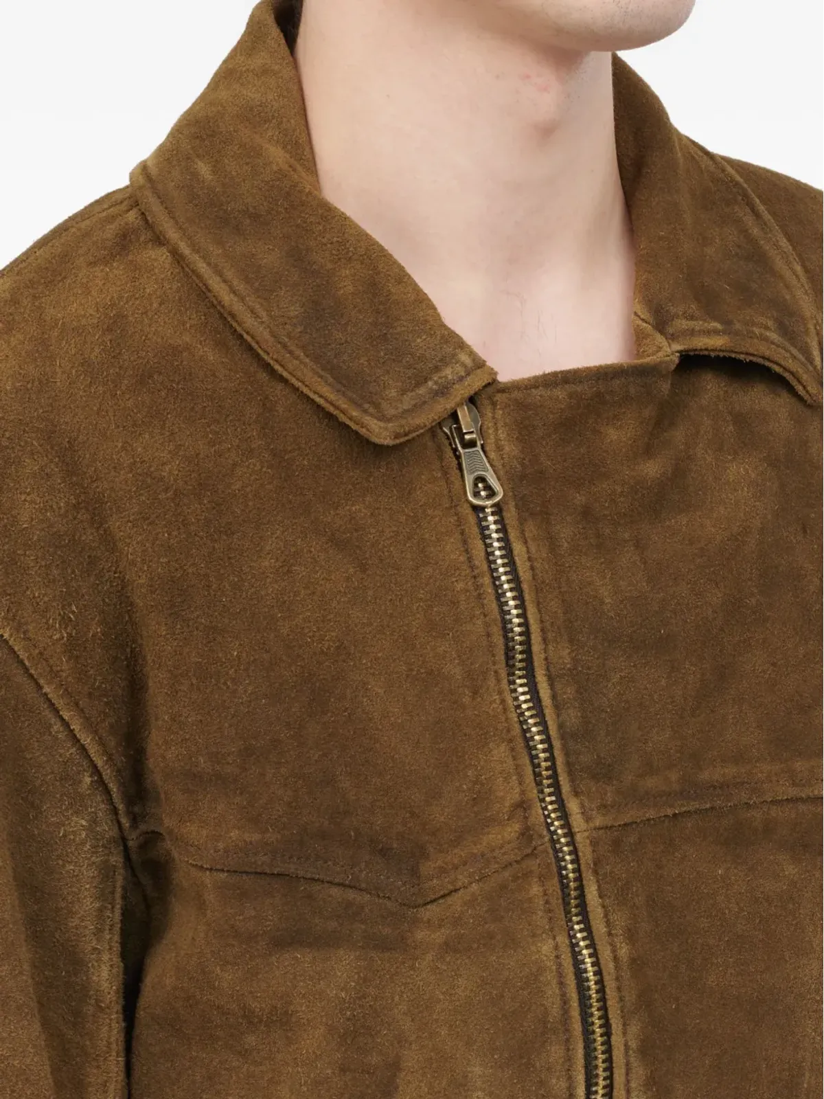 MM6 Maison Margiela ベルト付きアシンメトリカルジップ レザー ジャケット - 画像5