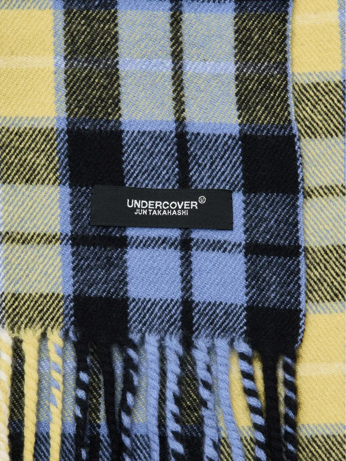 Undercover チェック柄フリンジスカーフ - 画像2