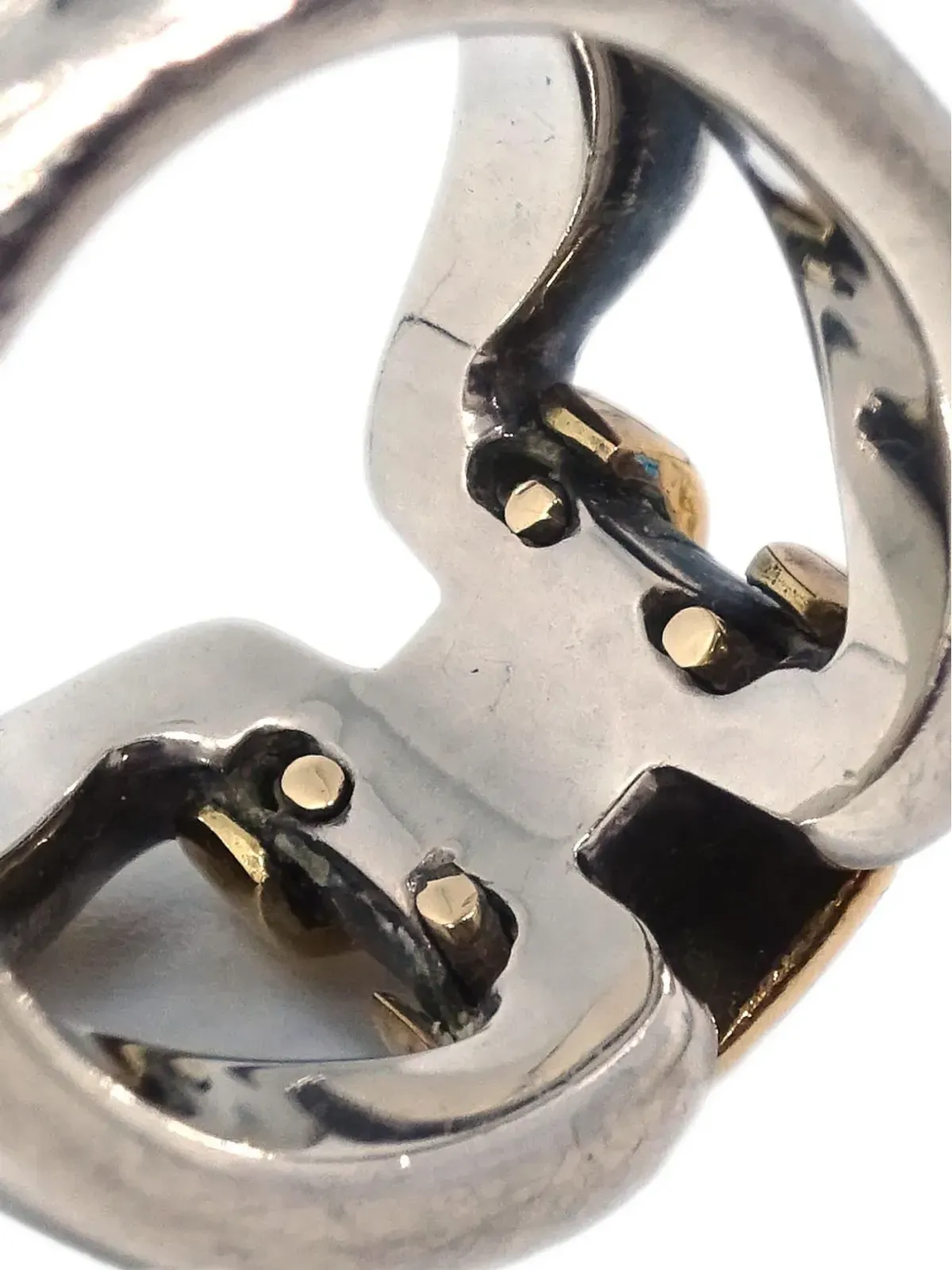 Hermès Pre-Owned ロゴディテールリング - 画像2