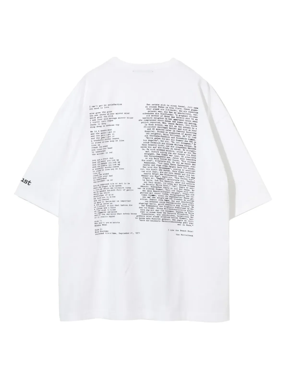Undercover ハンドプリント グラフィック コットン Tシャツ - 画像2