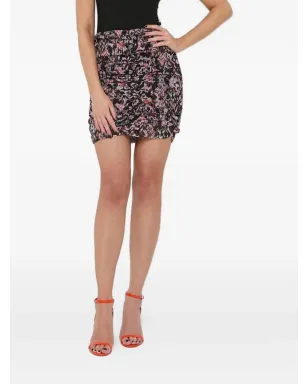 Notes du Nord gathered mini skirt - Black - サムネイル1