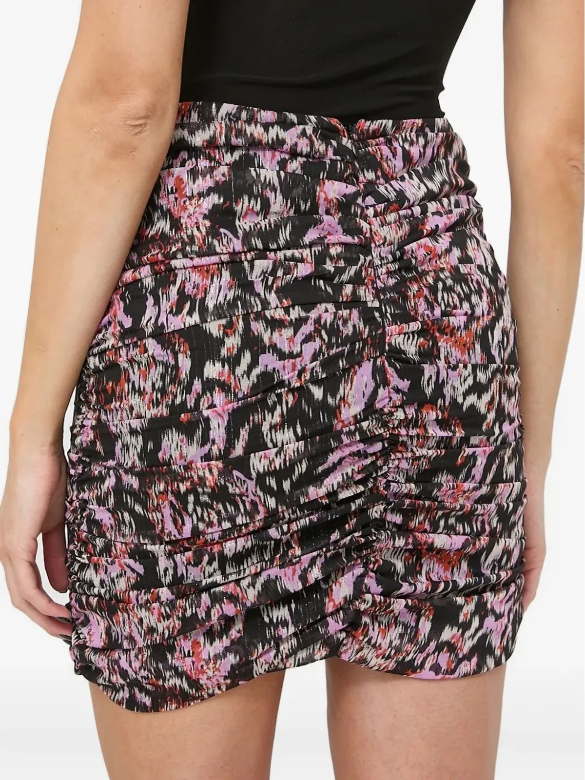 Notes du Nord gathered mini skirt - Black - 画像2