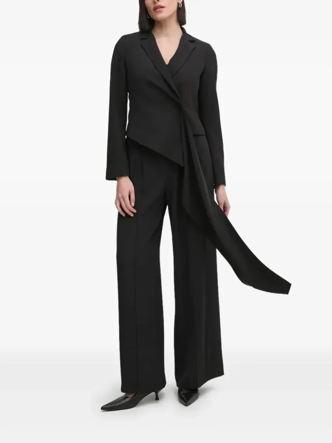 Sandro Ferrone Sandro Ferrone アシンメトリック・ドレープ ブレザー ブラックの商品画像