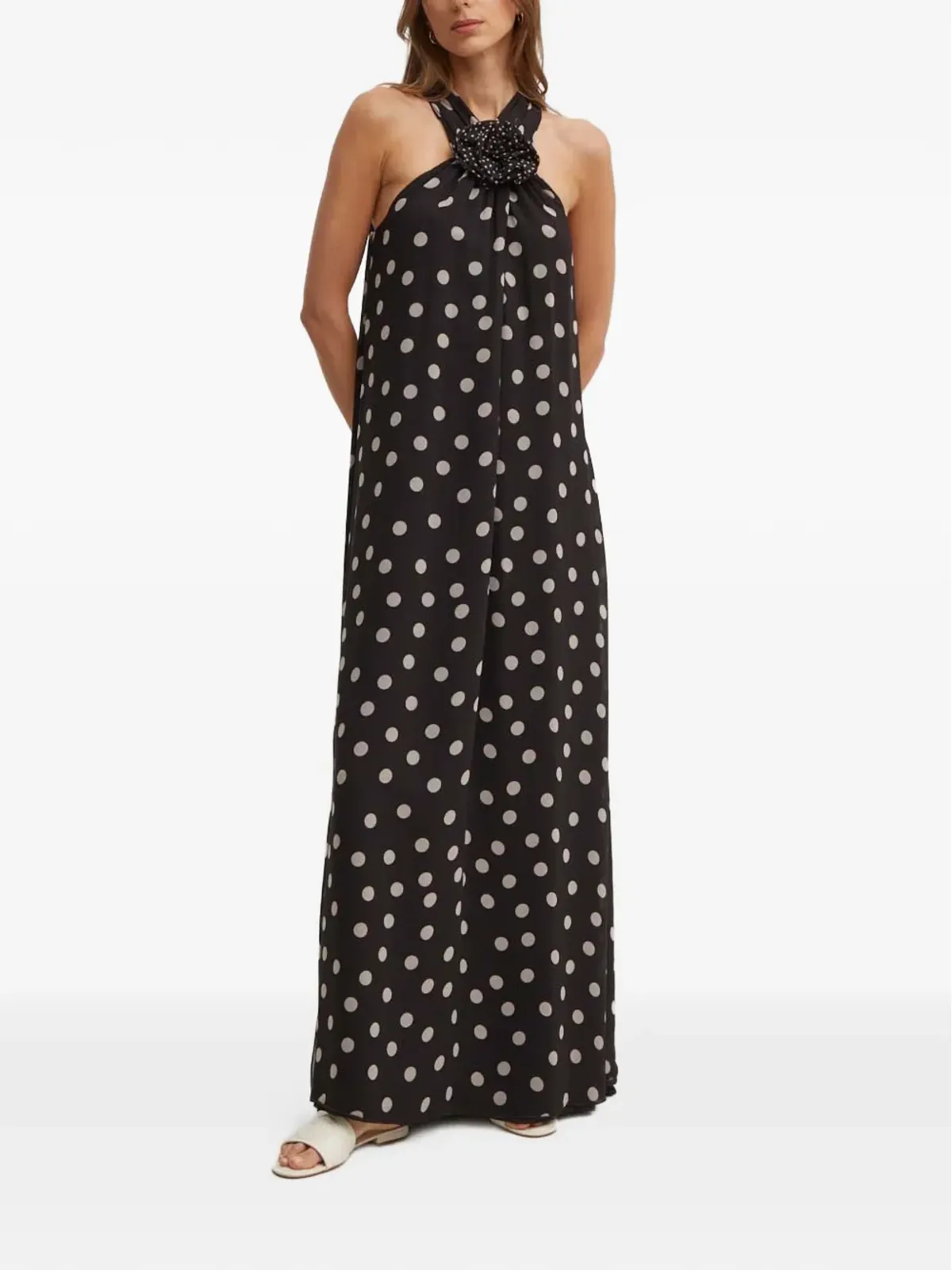 Sandro Ferrone polka dot maxi dress - Black - 画像2