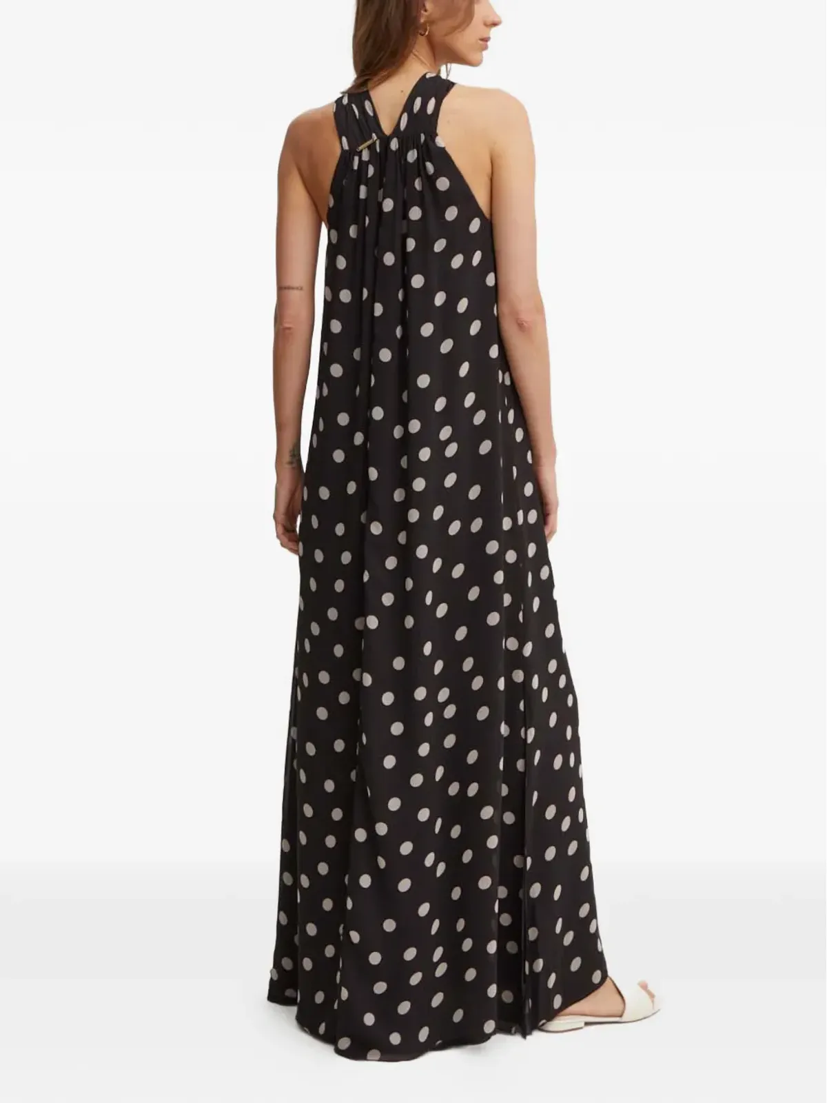 Sandro Ferrone polka dot maxi dress - Black - 画像4
