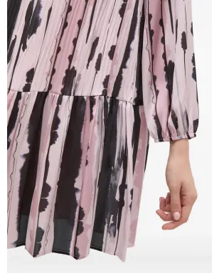 Sandro Ferrone abstract-print pleated shirt dress - Pink - サムネイル4