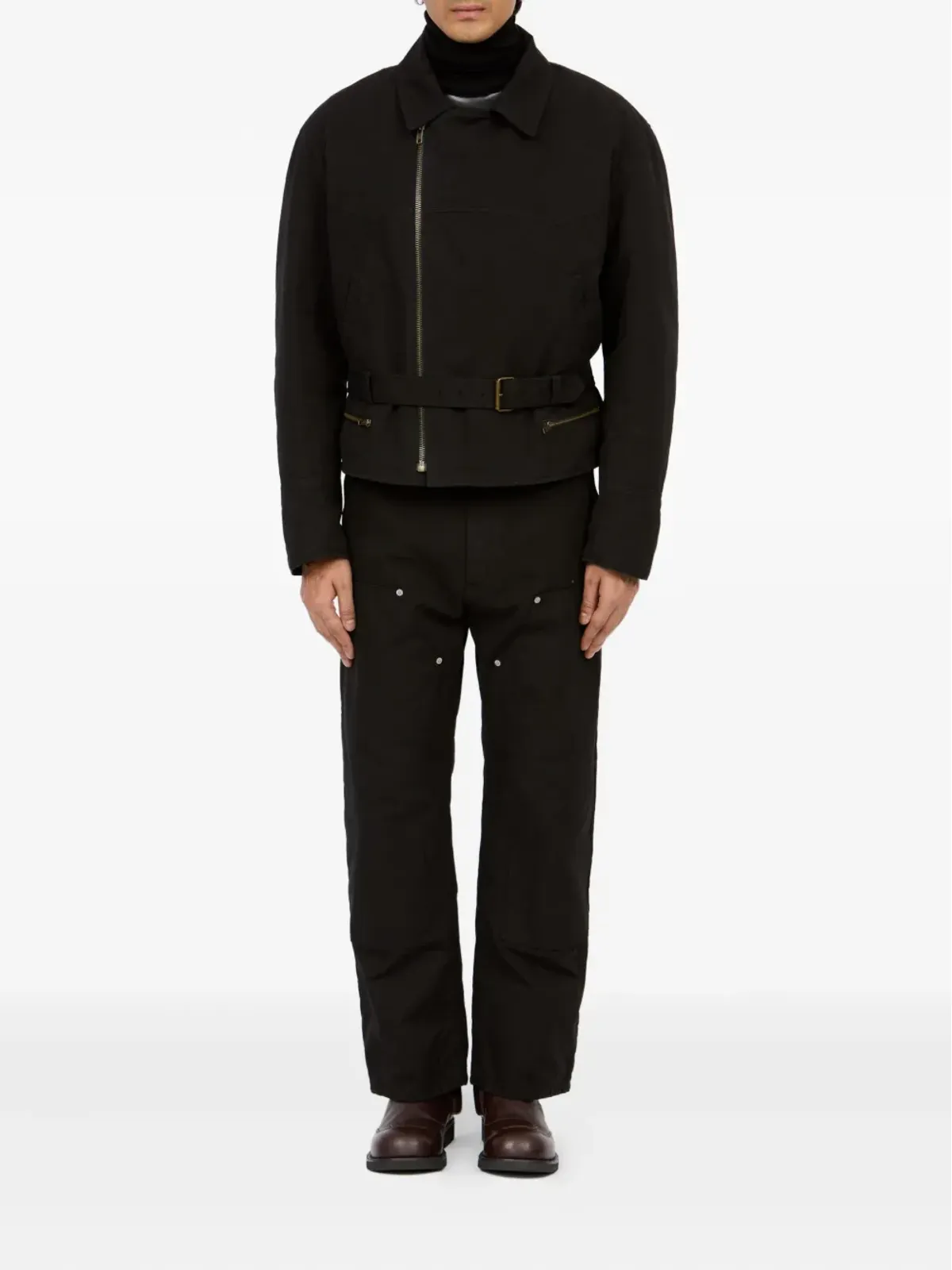 MM6 Maison Margiela ベルト付きアシンメトリックジップジャケット - 画像2