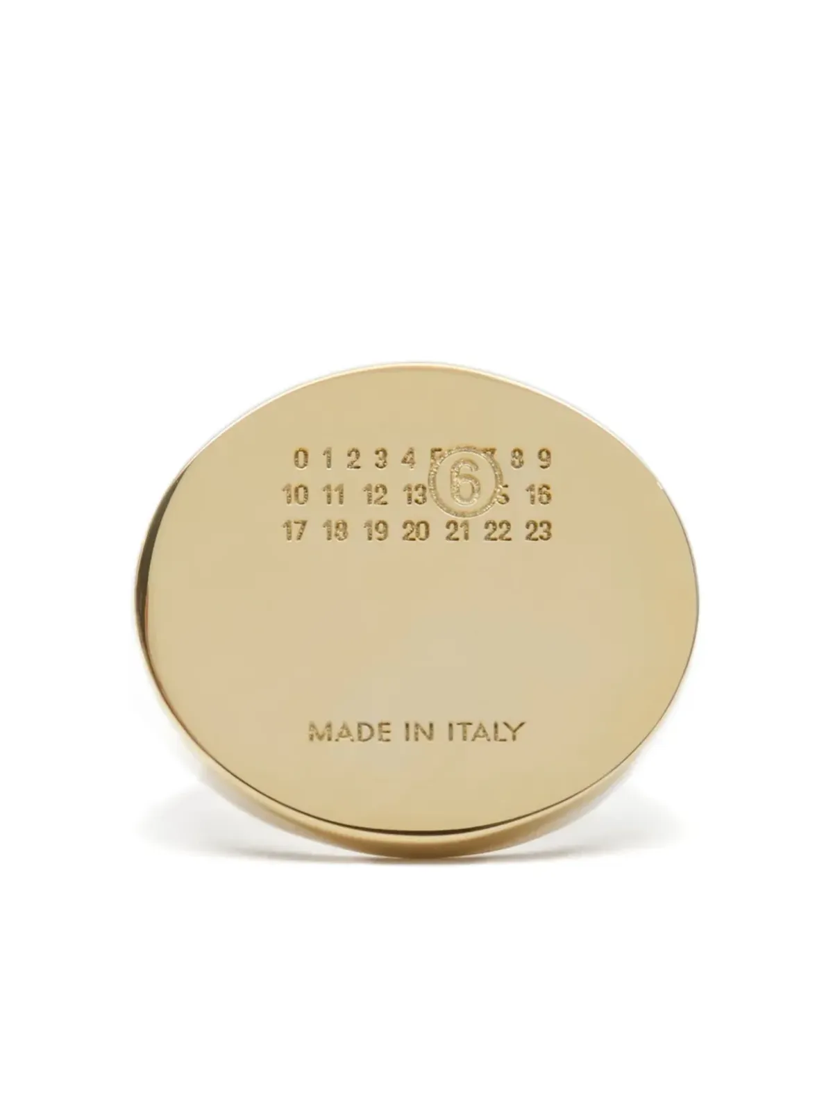 MM6 Maison Margiela オーバルプレートリング - 画像1