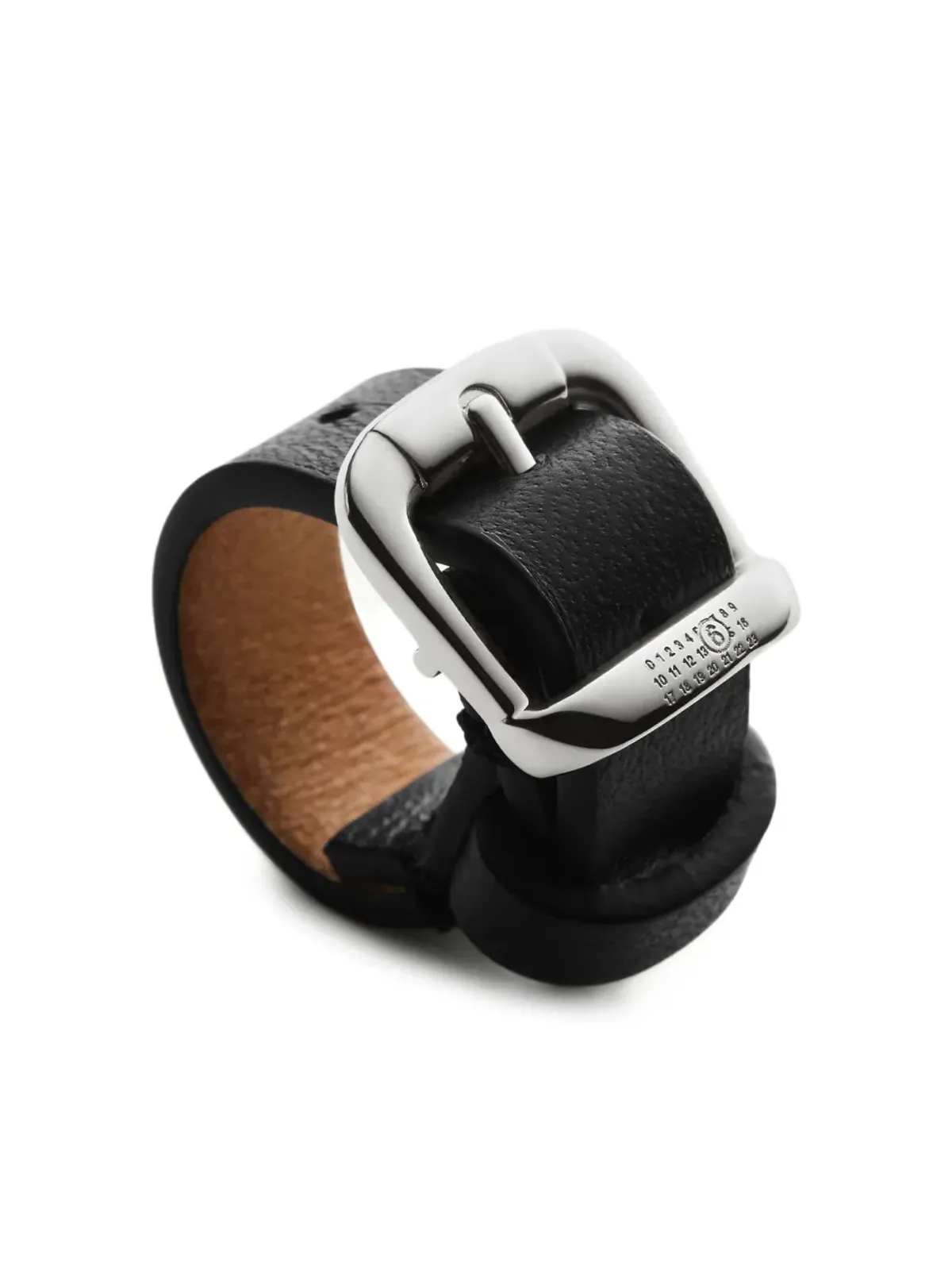 MM6 Maison Margiela レザー バックル リング - 画像4