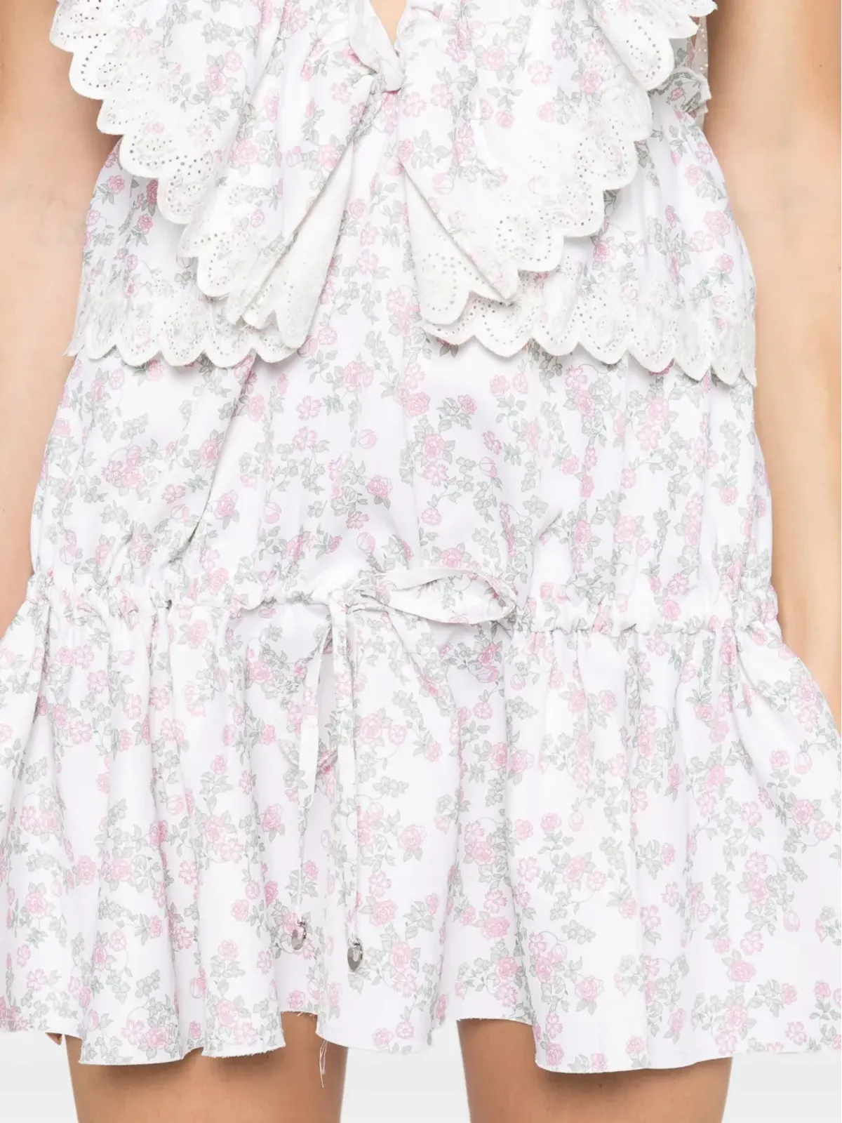 Coperni 花柄プリントのフリルドレス - White - 画像5