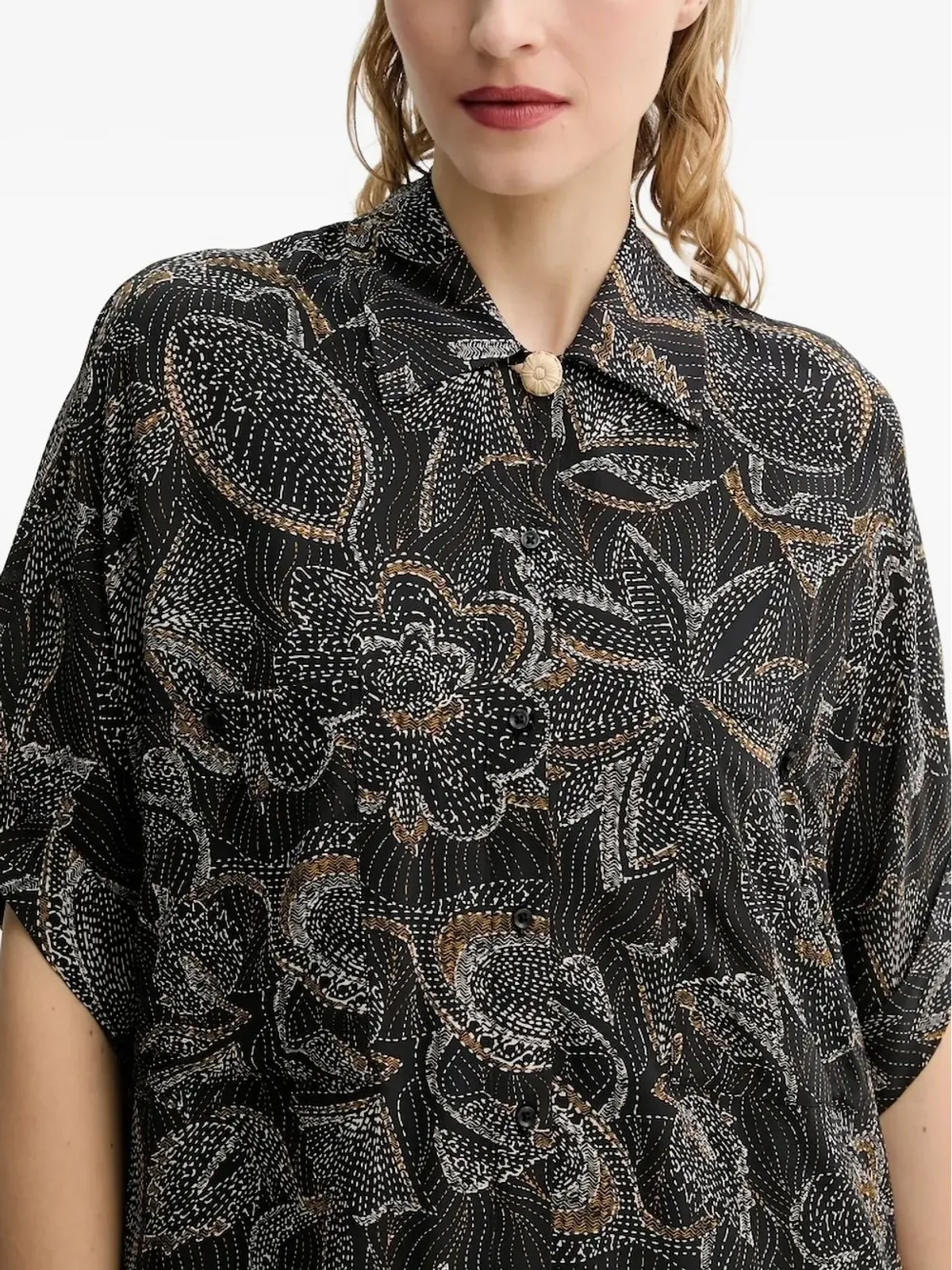 Sessùn 刺繍プリントシャツ - 画像3
