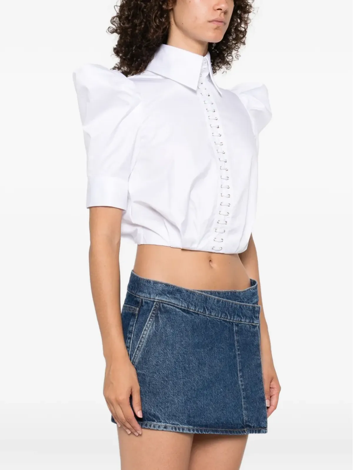 Elisabetta Franchi バルーンコットンシャツ - 画像3