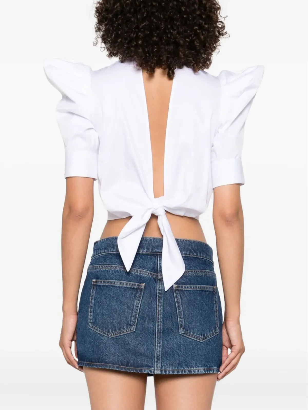 Elisabetta Franchi バルーンコットンシャツ - 画像4
