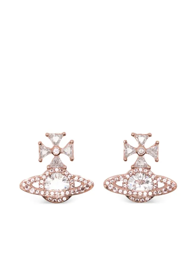 Vivienne Westwood Vivienne Westwood オーブクロス ブラス イヤリング ピンクの商品画像