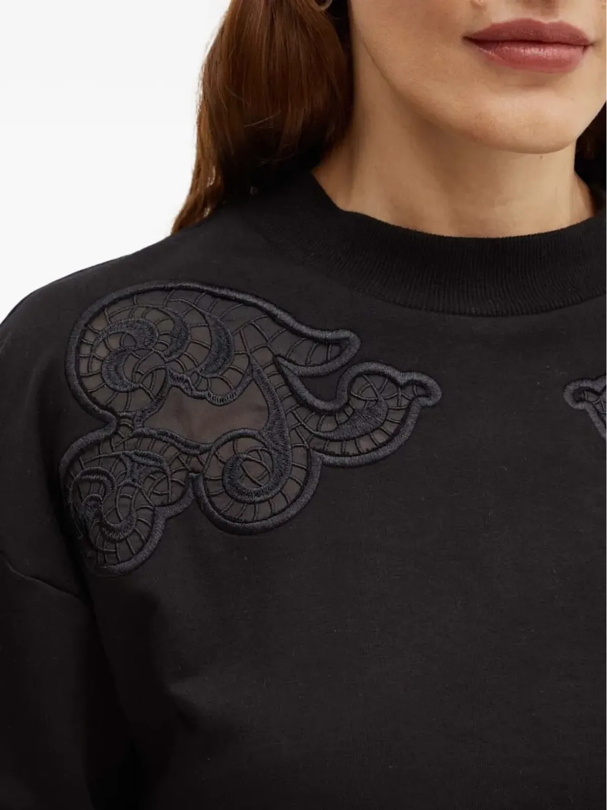 Silvian Heach レース刺繍の長袖スウェット - 画像4