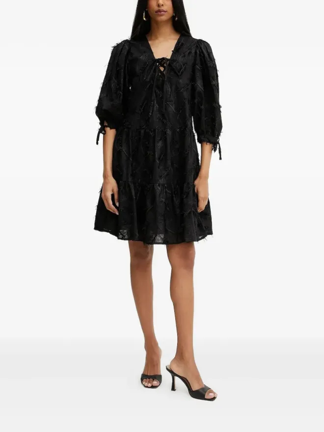 Silvian Heach Silvian Heach レースアップティアードミニドレスの商品画像
